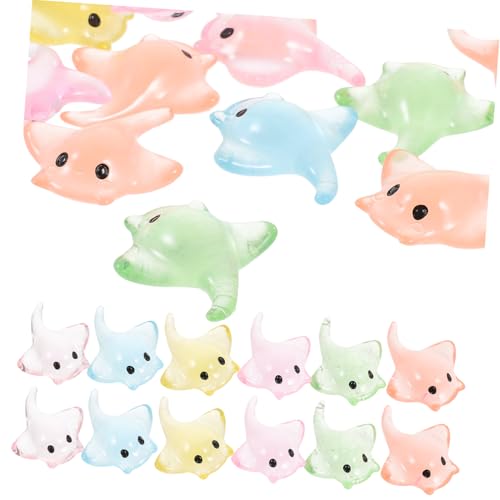 Kichvoe 20 Stück Teiliges Mini Resin Bunte Miniatur Fischfigur für Aquariumdekoration Micro Landscaping Deko Transparente Harzfische für Kleine Aquarien und Fischbecken Zubehör von Kichvoe