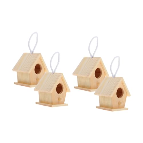 Kichvoe 4 Stück DIY Mini Vogelhaus Bausatz aus Unbehandeltem Holz zum Bemalen und Dekorieren Hängende Hummingbird Houses für Garten Balkon Party Dekoration Kompakt und Leicht für Wildvögel Kichvoe 4 Stück DIY Mini Vogelhaus Bausatz aus Unbehandeltem Holz zum Bemalen und Dekorieren Hängende Hummingbird Houses für Garten Balkon Party Dekoration Kompakt und Leicht für Wildvögel von Kichvoe