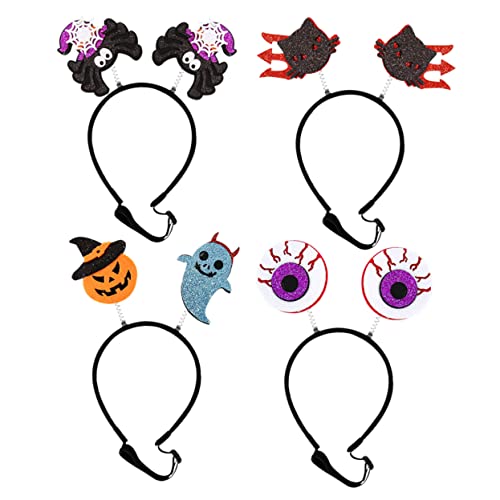 Kichvoe 4 Stück Teiliges Haustier Stirnband für Halloween Hundekostüm Zubehör Katzen Haarreifen mit Hexenhut Teufelshörner Augenkugel und Kürbis für Mottopartys und Cosplay Kichvoe 4 Stück Teiliges Haustier Stirnband für Halloween Hundekostüm Zubehör Katzen Haarreifen mit Hexenhut Teufelshörner Augenkugel und Kürbis für Mottopartys und Cosplay von Kichvoe