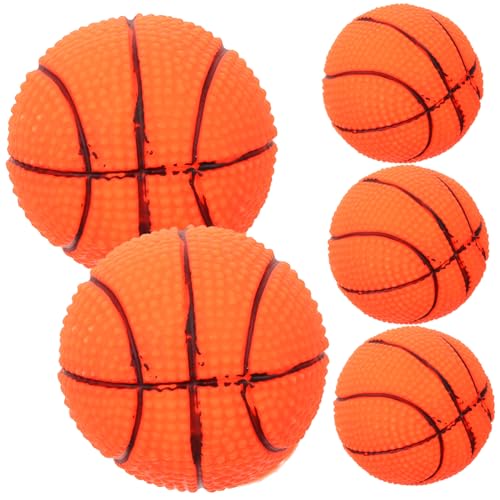 Kichvoe 5 Stück Quietschende Hundebälle aus Sicherem Vinyl Interaktives Kauspielzeug Basketball Form Langlebig Geruchlos Fördert Bewegung und Zahnpflege für Welpen und Kleine Hunde Kichvoe 5 Stück Quietschende Hundebälle aus Sicherem Vinyl Interaktives Kauspielzeug Basketball Form Langlebig Geruchlos Fördert Bewegung und Zahnpflege für Welpen und Kleine Hunde von Kichvoe