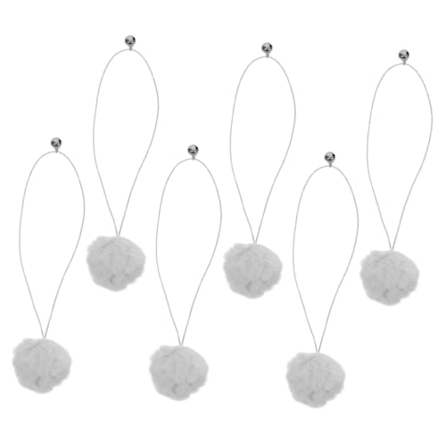 Kichvoe 6 Stück Teiliges Katzenspielzeug mit Hängenden Bällen und Glöckchen Langlebige Ersatzbälle für Katzenkratzturm Interaktives Robustes Spiel und Aktivität von Kichvoe