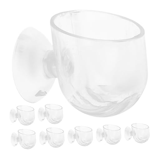 Kichvoe 8 Stück Teiliges Aquarium Pflanzenhalter mit Saugnäpfen Transparenter Hängender Pflanztopf für Süß und Vielseitig als Fischfutter und Wasserpflanzenhalter Geeignet Leicht zu von Kichvoe