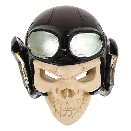 Kichvoe Aquarium Skull Ornament aus Langlebigem Resin Natürliche Höhle als Versteck für Fische und Reptilien wasserdichte Deko für Fisch Reptilienbecken Stabile Gestaltung für Aquarien und von Kichvoe