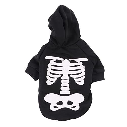 Kichvoe Halloween Skelett Kostüm für Kleine und Mittlere Hunde Nachtleuchtende Hundekleidung für Kostümpartys Fotografie und Outdoor Aktivitäten Xs Schwarz mit Schädel Design Kichvoe Halloween Skelett Kostüm für Kleine und Mittlere Hunde Nachtleuchtende Hundekleidung für Kostümpartys Fotografie und Outdoor Aktivitäten Xs Schwarz mit Schädel Design von Kichvoe