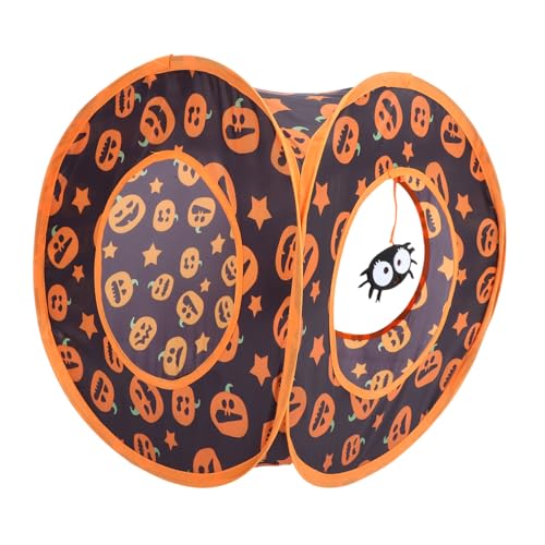 Kichvoe Katzentunnel Cube für Katzen Faltbares mit Halloween Design Versteck und Trainingsspielzeug für Drinnen für Kätzchen Frettchen und Nager Kichvoe Katzentunnel Cube für Katzen Faltbares mit Halloween Design Versteck und Trainingsspielzeug für Drinnen für Kätzchen Frettchen und Nager von Kichvoe