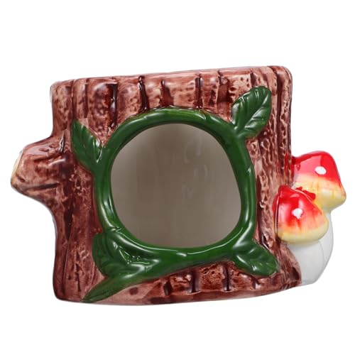 Kichvoe Keramik Hamster Versteck Baumstumpf Kühlendes Hamsternest Haustierhaus Robust Natürliches Design Multifunktional als Versteck Kletterrahmen und Dekoration für Hamster Kichvoe Keramik Hamster Versteck Baumstumpf Kühlendes Hamsternest Haustierhaus Robust Natürliches Design Multifunktional als Versteck Kletterrahmen und Dekoration für Hamster von Kichvoe