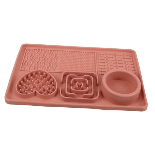 Kichvoe Licking Mat für Hunde mit Saugnapf rutschfeste Slow Feeder Futtermatte mit Strukturiertem Design zur Verdauungsförderung und Beruhigung Großes Pinkes Haustier Futterpad Kichvoe Licking Mat für Hunde mit Saugnapf rutschfeste Slow Feeder Futtermatte mit Strukturiertem Design zur Verdauungsförderung und Beruhigung Großes Pinkes Haustier Futterpad von Kichvoe