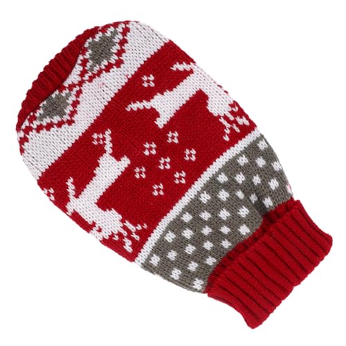 Kichvoe Pet Weihnachts Pullover für Kleine Hunde Strickpullover mit Rentier Muster Warmes Winter Outfit für Katzen und Hunde Maschinenwaschbar Süßes Design für Festliche Anlässe Kichvoe Pet Weihnachts Pullover für Kleine Hunde Strickpullover mit Rentier Muster Warmes Winter Outfit für Katzen und Hunde Maschinenwaschbar Süßes Design für Festliche Anlässe von Kichvoe