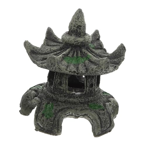 Kichvoe Resin Aquarium Höhle Dekoration Kleines Pagodenmodell Realistische Struktur Sicher für Süß und Salzwasser Natürliche Landschaftsdeko für Fischbecken Langlebiges Versteck für Fische Kichvoe Resin Aquarium Höhle Dekoration Kleines Pagodenmodell Realistische Struktur Sicher für Süß und Salzwasser Natürliche Landschaftsdeko für Fischbecken Langlebiges Versteck für Fische von Kichvoe