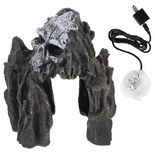 Kichvoe Resin Aquarium Höhle Ornament Lebensecht Fischversteck Deko für Aquarien Sicher Robust mit Einfarbiger Beleuchtung Geeignet für Garnelen Reptilien Shrimp Versteck Kichvoe Resin Aquarium Höhle Ornament Lebensecht Fischversteck Deko für Aquarien Sicher Robust mit Einfarbiger Beleuchtung Geeignet für Garnelen Reptilien Shrimp Versteck von Kichvoe