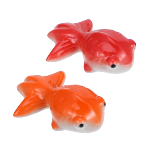 Kichvoe Schwimmende Keramik-koi-Fische Große Goldfische Rot Orange Für Gartenteich Aquarium Dekoration Lebensechte Kreative Teichornamente Für Außenbereich Dynamische Wasserdeko von Kichvoe