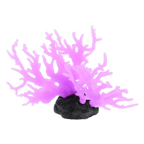Kichvoe Simulation Korallen Aquarium Dekoration Langlebiges Imitationskorallen Ornament in Lebendigem Violett Kreative Astform für Stilvolle Fischbecken Auffälliges von Kichvoe