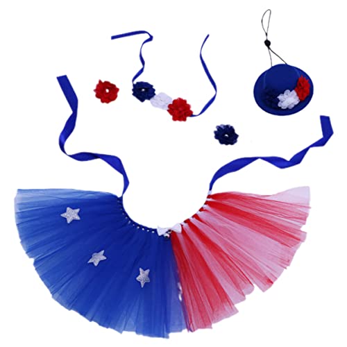 Kichvoe Unverwechselbares Unabhängigkeitstag Haustierkostüm Set mit Patriotischem Hut Verstellbarem Rock Halstuch und Armband Leichtes Katzen und Hundekostüm für Teiliges Outfit Am Kichvoe Unverwechselbares Unabhängigkeitstag Haustierkostüm Set mit Patriotischem Hut Verstellbarem Rock Halstuch und Armband Leichtes Katzen und Hundekostüm für Teiliges Outfit Am von Kichvoe