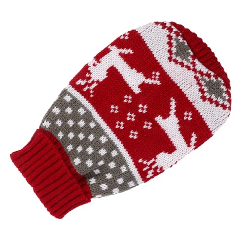 Kichvoe Weihnachtlicher Strickpullover für Hunde und Katzen Warmer Bequemer Pullover im Rentier Design für und Festliche Anlässe Kichvoe Weihnachtlicher Strickpullover für Hunde und Katzen Warmer Bequemer Pullover im Rentier Design für und Festliche Anlässe von Kichvoe