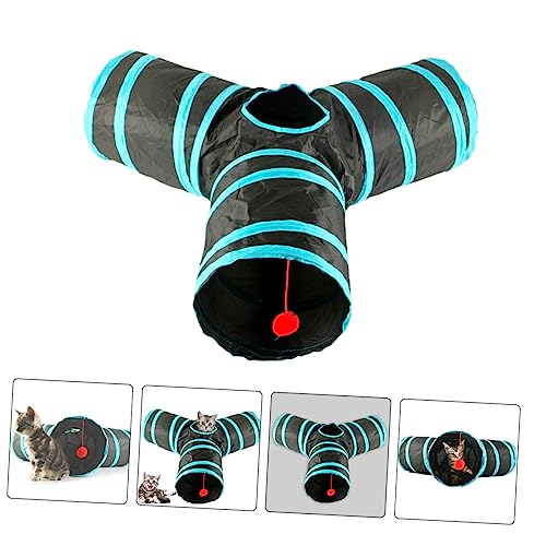 Kichvoe Widerstandsfähiger Polyester Katzentunnel Y Form mit Spielball Lustiger Katzentunnel für Katzen Verstecken Jagen Toben Geeignet als Katzenspielzeug und Katzenzubehör Kichvoe Widerstandsfähiger Polyester Katzentunnel Y Form mit Spielball Lustiger Katzentunnel für Katzen Verstecken Jagen Toben Geeignet als Katzenspielzeug und Katzenzubehör von Kichvoe