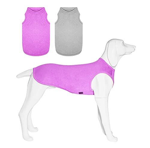 2 Stück Hunde-Shirts, schnell trocknend, leicht, Hunde-T-Shirts, ärmellose Weste, atmungsaktiv, Haustierkleidung, Tanktop für große, mittelgroße und kleine Hunde, Jungen Mädchen, M von Kickred