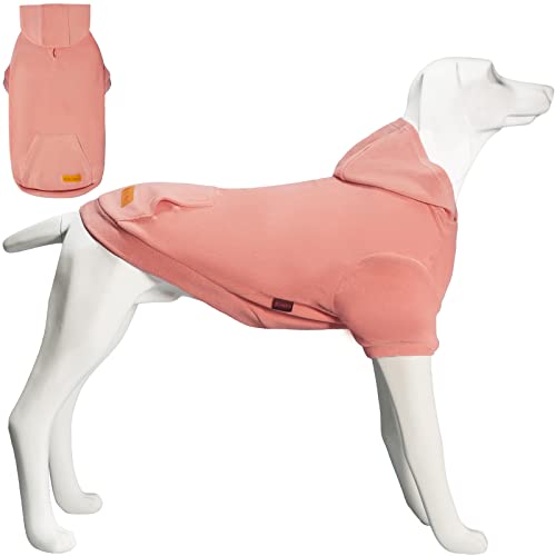 Kickred Basic Dog Hoodie Sweatshirts, Pet Clothes Hoodies, Granulat Velvet, Sweater mit Hut und Leinenloch, weicher Samt-Outfit Mantel für kleine, mittelgroße und große Hunde von Kickred