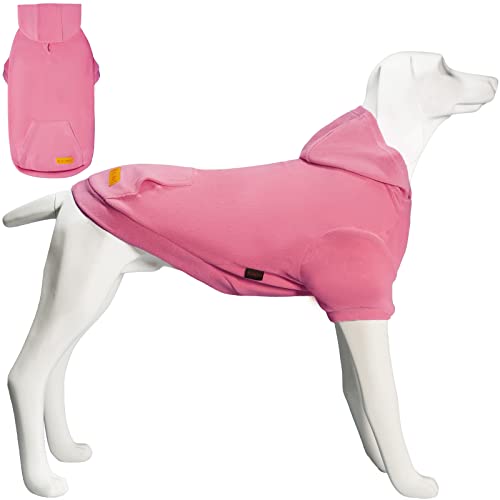 Kickred Basic Dog Hoodie Sweatshirts, Pet Clothes Hoodies, Granulat Velvet, Sweater mit Hut und Leinenloch, weicher Samt-Outfit Mantel für kleine, mittelgroße und große Hunde von Kickred