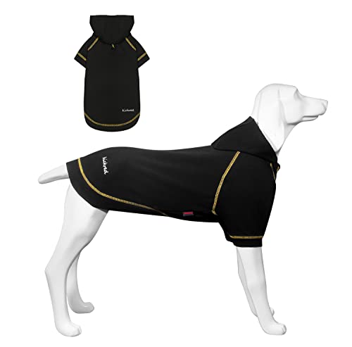 Kickred Basic Hunde-Kapuzenpullover, Sweatshirt für Haustiere, mit Loch für Hut und Leine, weicher Baumwollmantel, für große mittelgroße und kleine Hunde von Kickred