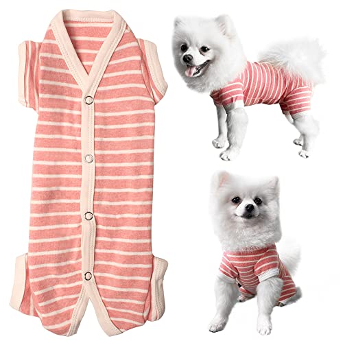 Kickred Shirt für Hunde, Hundeshirt Hunde Schlafanzug Hundepyjama Haustierbekleidung Hund Jumpsuit Weich Und Atmungsaktiv Für Kleine Mittel Große Hunde (Mädchen-Pink, XS) von Kickred