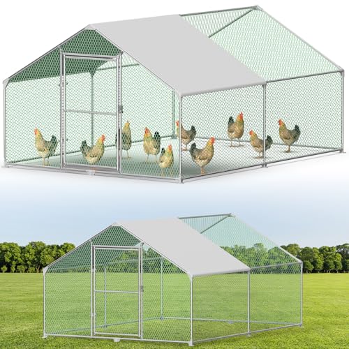 Hühnerstall Freilaufgehege 3X4M,Verzinkter Stahl Freilaufgehege,Hühnerhaus mit Sicherheitsschloss und Wasserdichtes PE-Farbtuch,Outdoor Geflügelstall für Hühner Kaninchen und weitere Kleintiere Hühnerstall Freilaufgehege 3X4M,Verzinkter Stahl Freilaufgehege,Hühnerhaus mit Sicherheitsschloss und Wasserdichtes PE-Farbtuch,Outdoor Geflügelstall für Hühner Kaninchen und weitere Kleintiere von Kidsbuddy