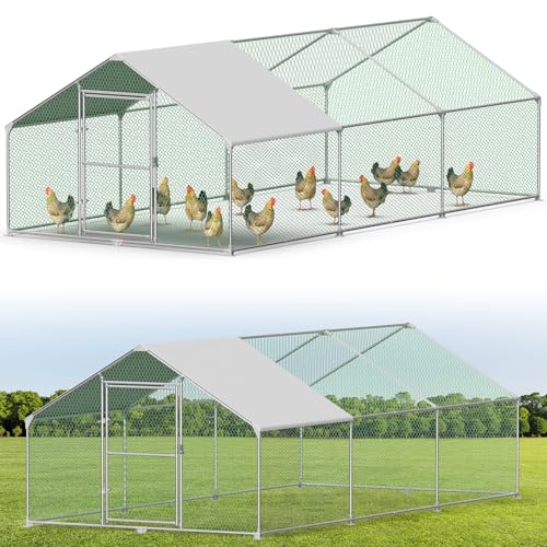 Hühnerstall Freilaufgehege 3X6M,Verzinkter Stahl Freilaufgehege,Hühnerhaus mit Sicherheitsschloss und Wasserdichtes PE-Farbtuch,Outdoor Geflügelstall für Hühner Kaninchen und weitere Kleintiere Hühnerstall Freilaufgehege 3X6M,Verzinkter Stahl Freilaufgehege,Hühnerhaus mit Sicherheitsschloss und Wasserdichtes PE-Farbtuch,Outdoor Geflügelstall für Hühner Kaninchen und weitere Kleintiere von Kidsbuddy