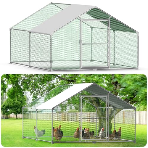 Kidsgigglz Freilaufgehege Hühnerstall,Hühnerkäfig mit Schloss、PVC-Beschichtetes Schatten Dach,Freigehege Aus Verzinktem Metall,Hühnergehege Voliere,Geflügelstall für Hühner Hasen Kleintiere,3X4M Kidsgigglz Freilaufgehege Hühnerstall,Hühnerkäfig mit Schloss、PVC-Beschichtetes Schatten Dach,Freigehege Aus Verzinktem Metall,Hühnergehege Voliere,Geflügelstall für Hühner Hasen Kleintiere,3X4M von Kidsgigglz