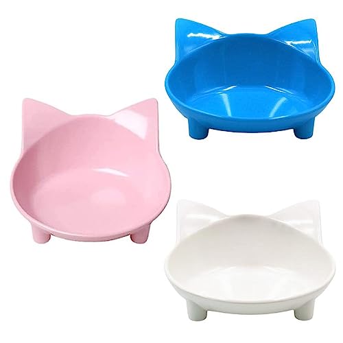 3 Stück flache Futternäpfe für Katzen, ermüdungsfrei, niedlich, breit, rutschfest, für Kätzchen, kurzbeinige Katzen, Katzennäpfe für Lebensmittel, niedlich für Indoor-Katzen, Set, Rosa 3 Stück flache Futternäpfe für Katzen, ermüdungsfrei, niedlich, breit, rutschfest, für Kätzchen, kurzbeinige Katzen, Katzennäpfe für Lebensmittel, niedlich für Indoor-Katzen, Set, Rosa von KieTeiiK