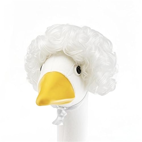 Afros Haustier Perücken Gänse Haarstück Haarzubehör Ideal Für Kreative Eigentümer Themen Fotografie Anlass Kopfbedeckung Hitzebeständiges Faser Kopfstück von KieTeiiK