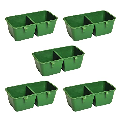 KieTeiiK Käfig Futterbecher Hängende Hühner Wasserbecher Futternäpfe Mit Haken Tauben Futternapf Verbundenes 2-Schüssel Design Geflügel Futterbecher Hängender Futterspender KieTeiiK Käfig Futterbecher Hängende Hühner Wasserbecher Futternäpfe Mit Haken Tauben Futternapf Verbundenes 2-Schüssel Design Geflügel Futterbecher Hängender Futterspender von KieTeiiK