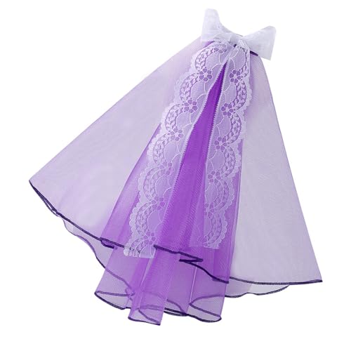 KieTeiiK Dekorative Haustierschleifhöckchen Kopfbedeckung Kostüm Kostüm Spitze Hochzeit Hunde Haare Clip Katzen Spitze Schleier von KieTeiiK