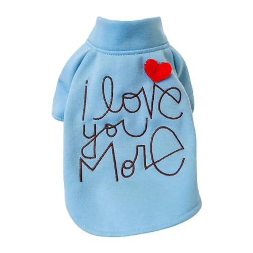 KieTeiiK Hunde Frühlingshemden „ I Love You More“ Für Drinnen Und Draußen Sweatshirt Outfit Zum Wandern Hundejacken Zum Spazierengehen Camping Hunde T Shirts Für Mittelgroße Hunde von KieTeiiK