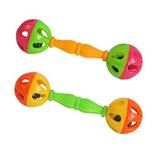 KieTeiiK Papageienspielzeug für Haustiere, interaktives buntes Spielzeug mit Glocken, Kunststoff, Spielzeug für mittelgroße Vögel, Papageien, Wellensittiche, Nymphensittiche, Vogelhaus-Kits für von KieTeiiK