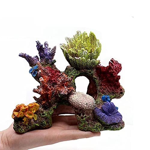 KieTeiiK Polyresin Korallenornamente Aquarium Dekoration 17 X 9 4 X 14 cm Künstliche Korallenhöhlenfische Für Aquarium Riff Korallendekorationen Aquarium Dekoration Ornament Aquarium Landschaftsbau von KieTeiiK