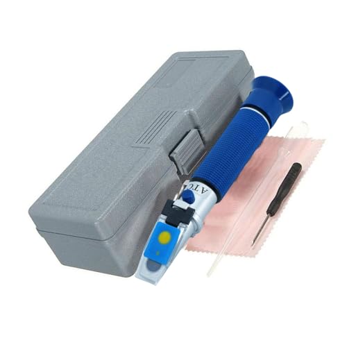 KieTeiiK Salzgehaltrefraktometer Für Meerwasseraquarien Genaue Salzgehaltsmessung Mit Automatischer Temperaturanpassung Aluminiumlegierung Meerwasserrefraktometer von KieTeiiK