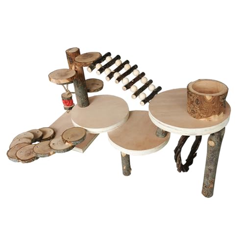 KieTeiiK Sicheres und ansprechendes Holz-Kletterleiter-Spielzeug für Hamster, geeignet für die Schaffung einer stimulierenden Umgebung für Übungen von KieTeiiK