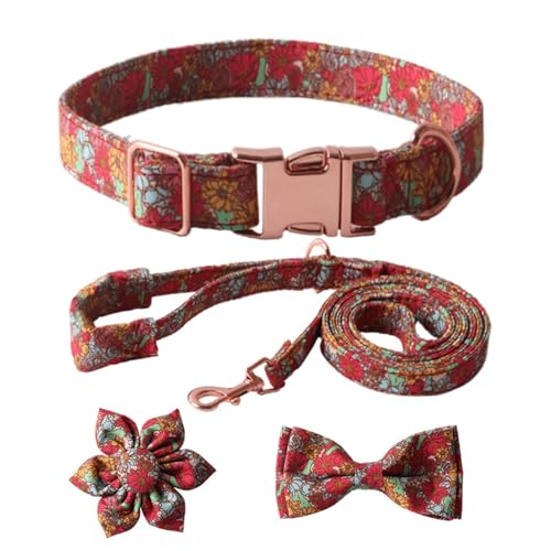 Modisches Welpenhalsband + Leine und Krawatte mit abnehmbarer Schleife, entworfen für Hundeliebhaber, ein modisches Statement von KieTeiiK