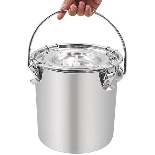 Premium Edelstahl 3L/5L Melkungs Eimer Für Milchtiere Hitzebeständige Einfache Saubere Zubehör Edelstahl Eimer Für Tiere von KieTeiiK