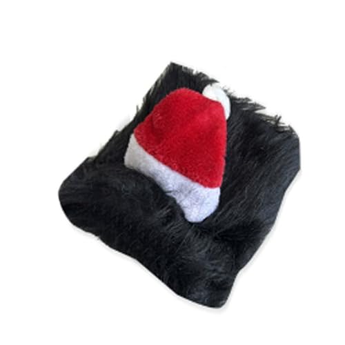 KieTeiiK Santa Hat Lions Perücken Haustier Kostüm Hunde Komfortable Design Holiday Party Accessoire Hunde Weihnachtsfeier Outfit von KieTeiiK