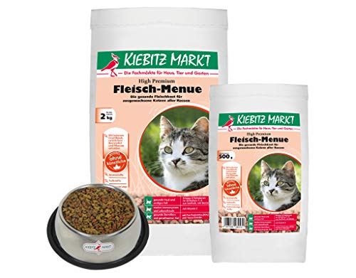 Kiebitz Markt High Premium Katzenfutter Trockenfutter Fleisch-Menue (500 g) von Kiebitz Markt