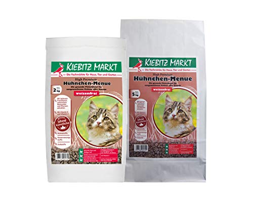 Kiebitz Markt High Premium Katzenfutter Trockenfutter Hühnchen-Menue glutenfrei (2 kg) von Kiebitz Markt