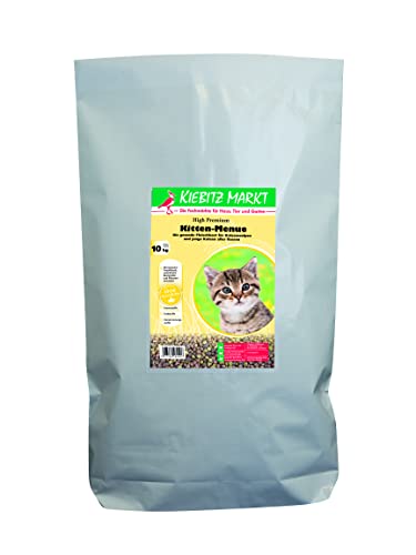 Kiebitz Markt High Premium Katzenfutter Trockenfutter Kitten-Menue weizenfrei (10 kg) von Kiebitz Markt