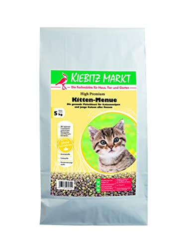 Kiebitz Markt High Premium Katzenfutter Trockenfutter Kitten-Menue weizenfrei (5 kg) von Kiebitz Markt