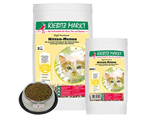 Kiebitz Markt High Premium Katzenfutter Trockenfutter Kitten-Menue weizenfrei (500 g) von Kiebitz Markt