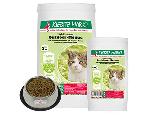 Kiebitz Markt High Premium Katzenfutter Trockenfutter Outdoor-Menue weizenfrei (500 g) von Kiebitz Markt