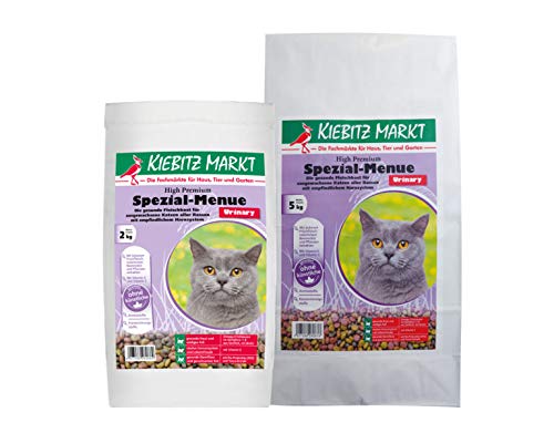 Kiebitz Markt High Premium Katzenfutter Trockenfutter Spezial-Menue Urinary glutenfrei (2 kg) von Kiebitz Markt