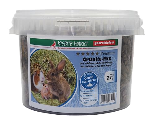 Kiebitz Markt Premium Grünlie-Mix Nagerfutter (2 kg) von Kiebitz Markt