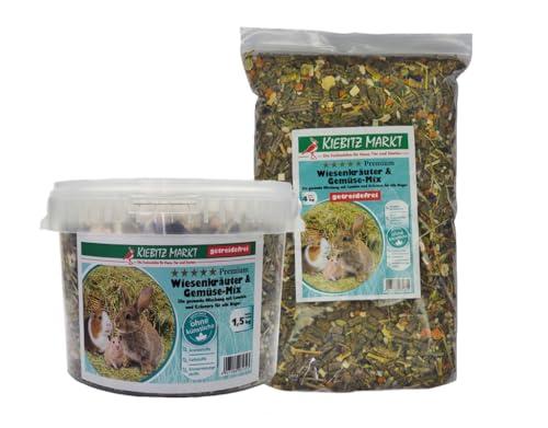 Kiebitz Markt Premium Wiesenkräuter-Gemüse-Mix Nagerfutter (15 kg) von Kiebitz Markt