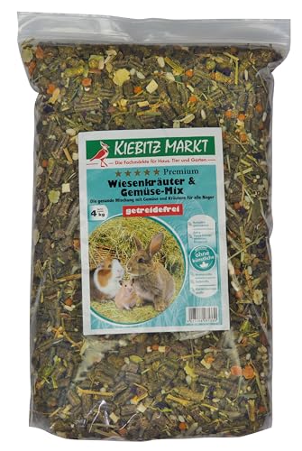 Kiebitz Markt Premium Wiesenkräuter-Gemüse-Mix Nagerfutter (4 kg) von Kiebitz Markt