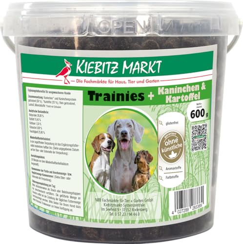 Kiebitz Markt Trainies Kaninchen & Kartoffel glutenfrei Hundesnacks 600 g von Kiebitz Markt